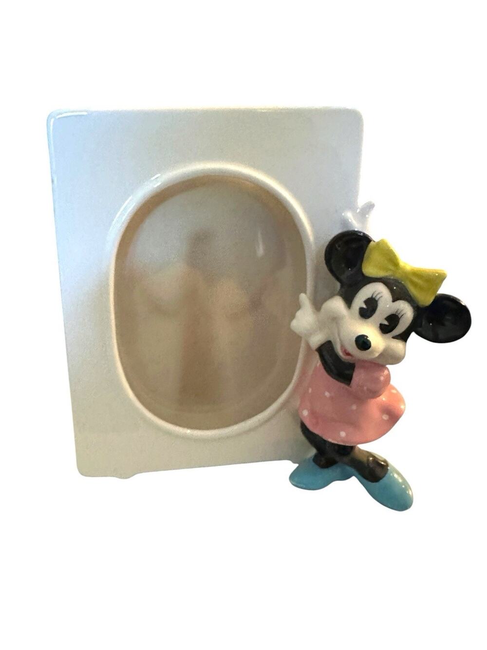 Minnie Mouse Porcelain Picture Frame Made in Japan Vintage 5" Tall Frame Mickey